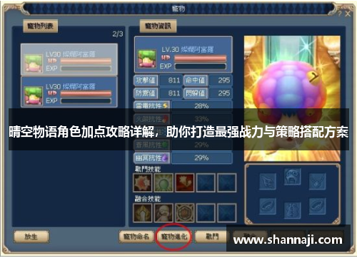 晴空物语角色加点攻略详解，助你打造最强战力与策略搭配方案